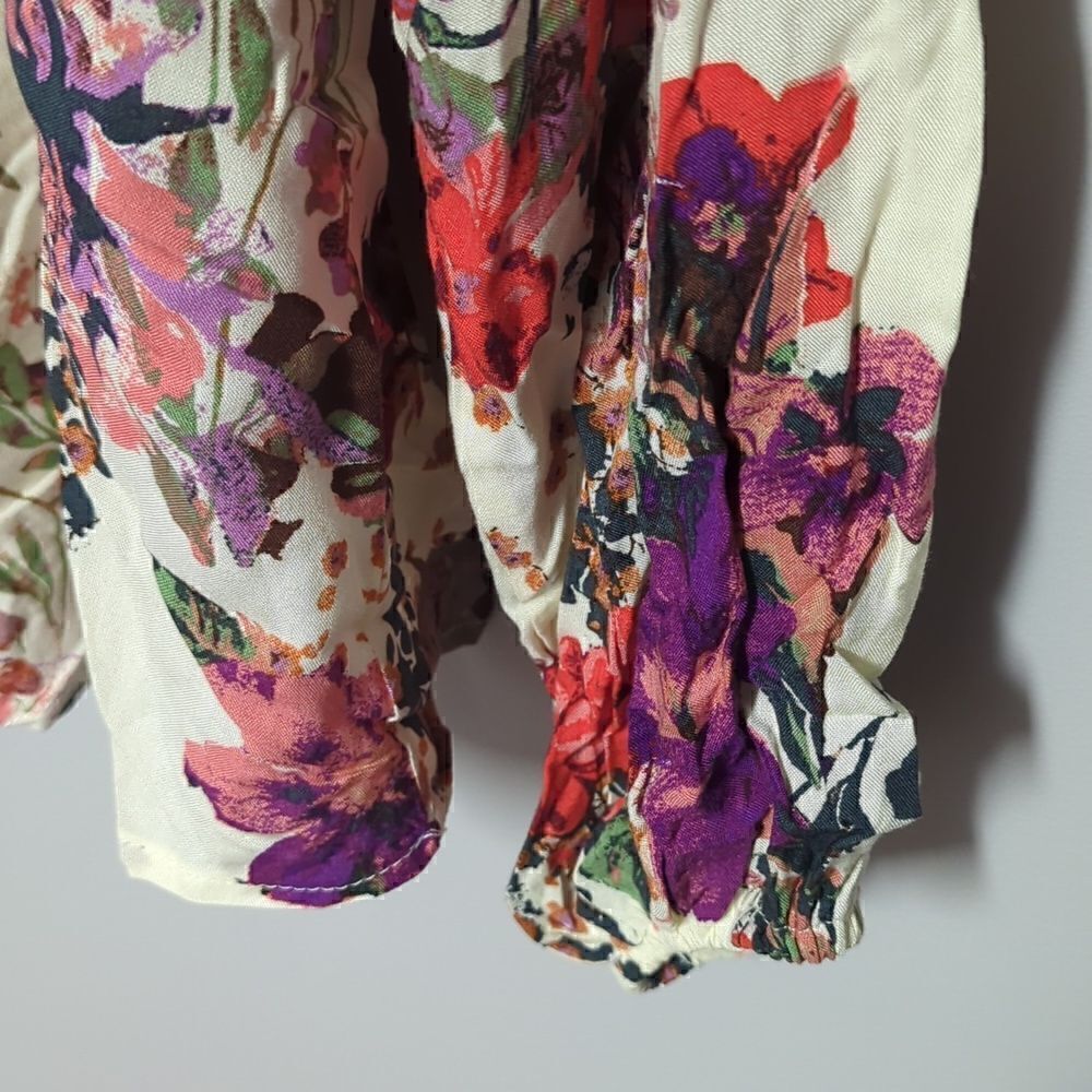 Andree Cream Floral Long Sleeve Blouse - Picture 3 of 6